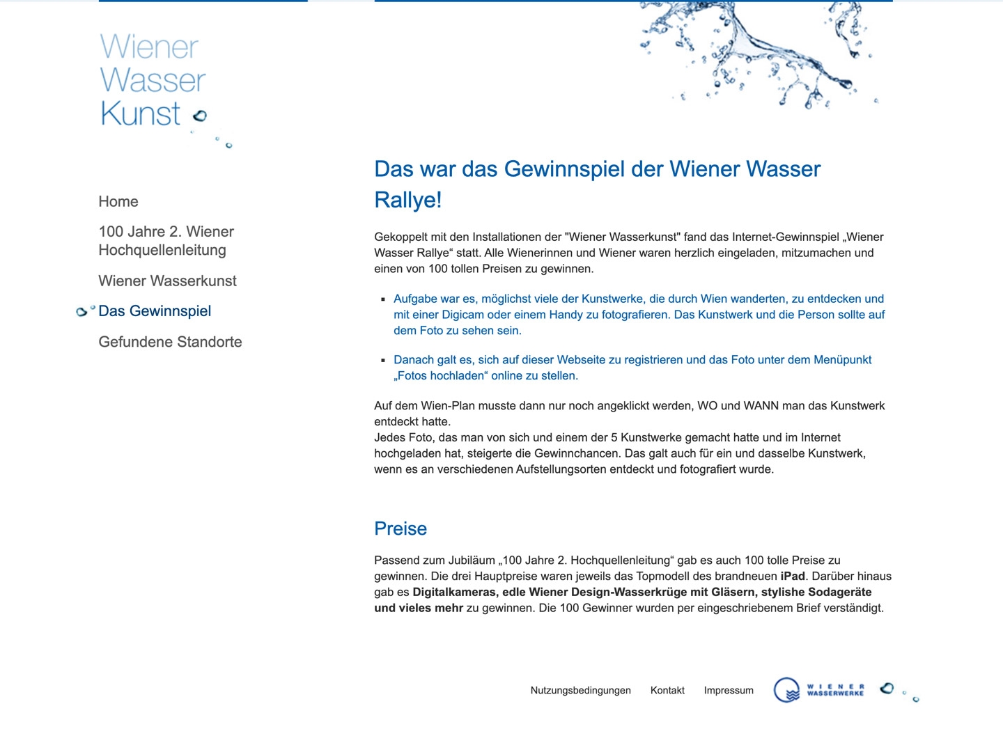 Wiener Wasserkunst | wienerwasserkunst.at | 2010 (Screen Only 05) © echonet communication & Auftraggeber / Fotografen