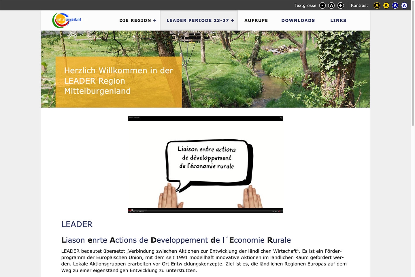 Leader Mittelburgenland | mittelburgenlandplus.at | 2024 (Screen Only 02) © echonet communication / Auftraggeber