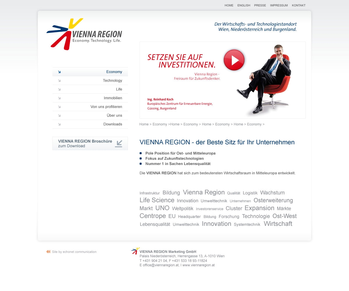 Vienna Region Marketing | viennaregion.at | 2009 (Screen Only 01) © echonet communication