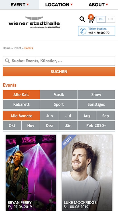 Wiener Stadthalle | stadthalle.com | 2015 (Phone Only 03) © echonet communication