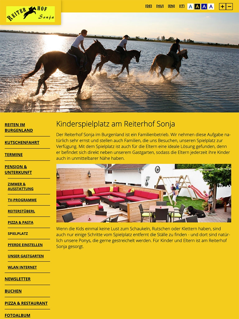 Reiterhof Sonja | reiterhof-sonja.at | 2016 (Tablet Only 05) © echonet communication
