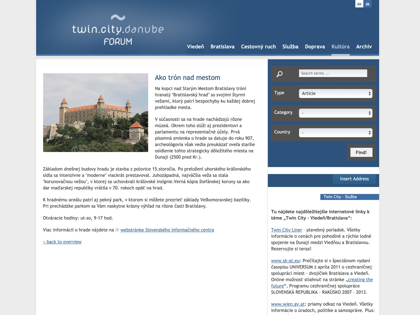 TwinCity Danube Forum | twincitydanubeforum.net | 2010 (Screen Only 03) © echonet communication